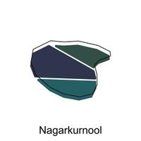 map of Nagarkurnool City modern outline, High detailed illustration vector Design Template