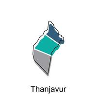 map of Thanjavur colorful geometric modern outline, High detailed vector  illustration vector Design Template, suitable for your company
