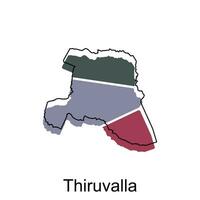 thiruvalla mapa. vector mapa de el India país. fronteras de para tu infografía. vector ilustración diseño modelo