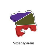 map of Vizianagaram colorful geometric modern outline, High detailed vector  illustration vector Design Template, suitable for your company