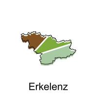 vector map of Erkelenz modern outline, High detailed vector illustration Design Template