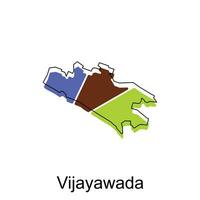 Vijayawada map. vector map of the India Country. Borders of for your infographic. Vector illustration design template