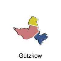 map of Gutzkow modern outline, High detailed vector illustration Design Template, suitable for your company