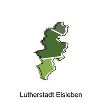 vector mapa de lutherstadt eisleben moderno describir, alto detallado vector ilustración diseño modelo