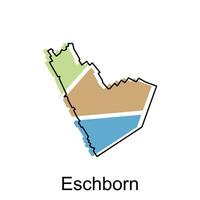 vector map of Eschborn modern outline, High detailed vector illustration Design Template