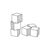 Cube icon logo design Modern outline style icons. vector illustration on a white background.