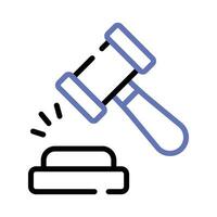 An icon of auction law in modern design style, ready to use vector