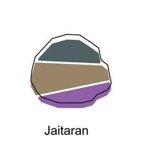 Map Of Jaitaran City Modern Simple Geometric, illustration vector design template