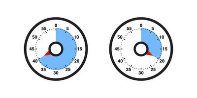 Round timer for cooking. Cosmetic or chemical application time. Vector scalable graphics