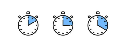 Timer icons. Cooking time icons. Label cooking time. Vector scalable graphics