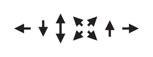 Arrows icons. Cursor or arrows. Pointer icons. Vector scalable graphics