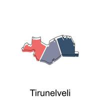 Tirunelveli map. vector map of the India Country. Borders of for your infographic. Vector illustration design template