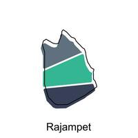 map of Rajampet City modern outline, High detailed illustration vector Design Template