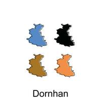 Map of Dornhan colorful geometric outline design, World map country vector illustration template