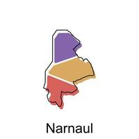 mapa de narnaul moderno describir, alto detallado vector ilustración diseño plantilla, adecuado para tu empresa