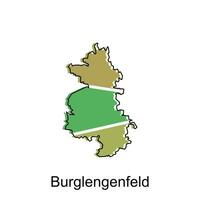 Burglengenfeld map. vector map of the German Country. Borders of for your infographic. Vector illustration design template