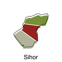 Sihor map. vector map of the India Country. Borders of for your infographic. Vector illustration design template