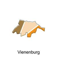 map of Vienenburg modern outline, High detailed vector illustration Design Template, suitable for your company