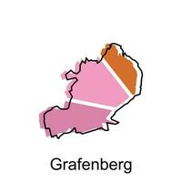 map of Grafenberg modern outline, High detailed vector illustration Design Template, suitable for your company