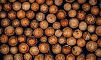 Tree logs background. Wood texture. For banner, postcard, book illustration.Created with tools photo
