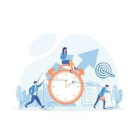 Time management concept. Projects and deadlines. flat vector modern illustration