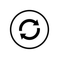 Refresh, reload, sync icon vector in circle line