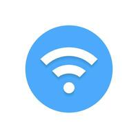 WIFI network button icon vector in flat style