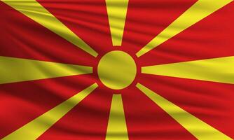 Vector flag of North Macedonia