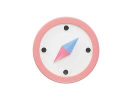 Compass icon vector 3d rendering transparent