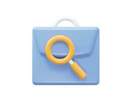 Job search icon 3d rendering illustration element vector