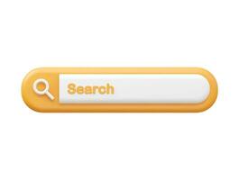 Search bar icon vector 3d rendering