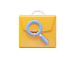 Job search icon 3d rendering illustration element vector