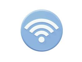 Wifi icon vector 3d rendering illustration