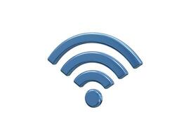 Wifi icon vector 3d rendering illustration