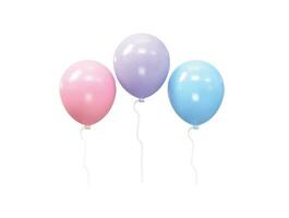 Balloon 3d rendering vector element