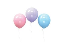 Balloon 3d rendering vector element