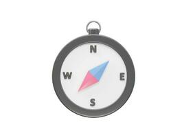 Compass icon vector 3d rendering transparent