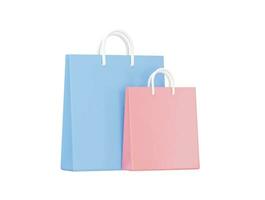 Shopping icon 3d rendering vector illustration transparent