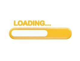 Loading 3d rendering icon vector illustration