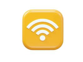 Wifi icon vector 3d rendering illustration