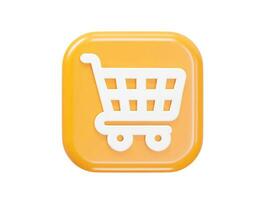 Shopping icon 3d rendering vector illustration transparent