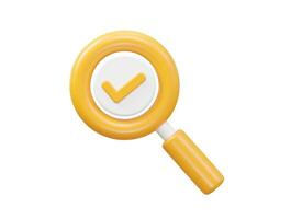 Job search icon 3d rendering illustration element vector