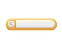 Search bar icon vector 3d rendering