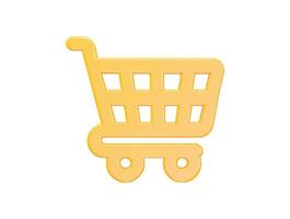 Shopping icon 3d rendering vector illustration transparent