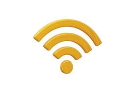 Wifi icon vector 3d rendering illustration