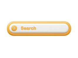 Search bar icon vector 3d rendering