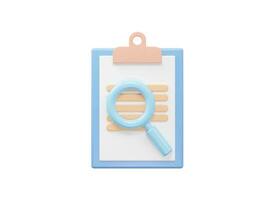 Clipboard icon 3d rendering vector illustration