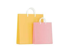 Shopping icon 3d rendering vector illustration transparent