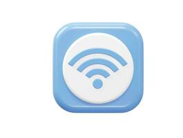 Wifi icon vector 3d rendering illustration