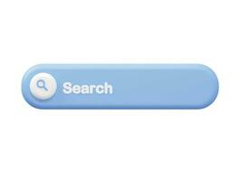 Search bar icon vector 3d rendering